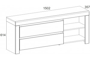 Тумба под телевизор Таурус RTV 2S2N