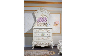 Комод с зеркалом в спальню Шанель (крем)