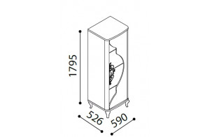 Шкаф витрина Легенда венге LEGN-12