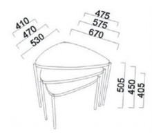 Журнальный столик 3 в 1 Палвин PALV-52
