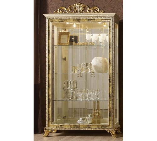 Шкаф-витрина двухдверная Катя (беж)