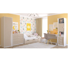 Детская односпальная кровать с ящиками внизу Комби МН-211-02 капучино