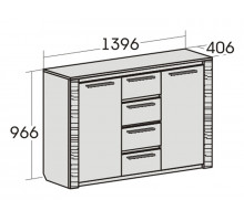 Широкий комод 1400 Элана 
