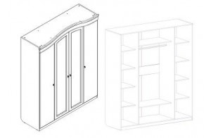 Четырехдверный шкаф для одежды Николь