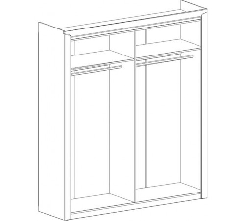 Шкаф для одежды четырехдверный Соренто Дуб стирлинг