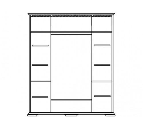 Шкаф для одежды Лика ММ-137-01/04 (белая эмаль)