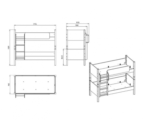 Кровать детская Bellona Mavenna, 2-х ярусная