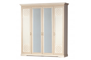 Четырехдверный шкаф Парма 814 кремовый белый