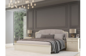 Кровать Люкс 1600, Сиена Береза бежевая