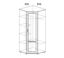 Угловой шкаф для одежды Белла 243